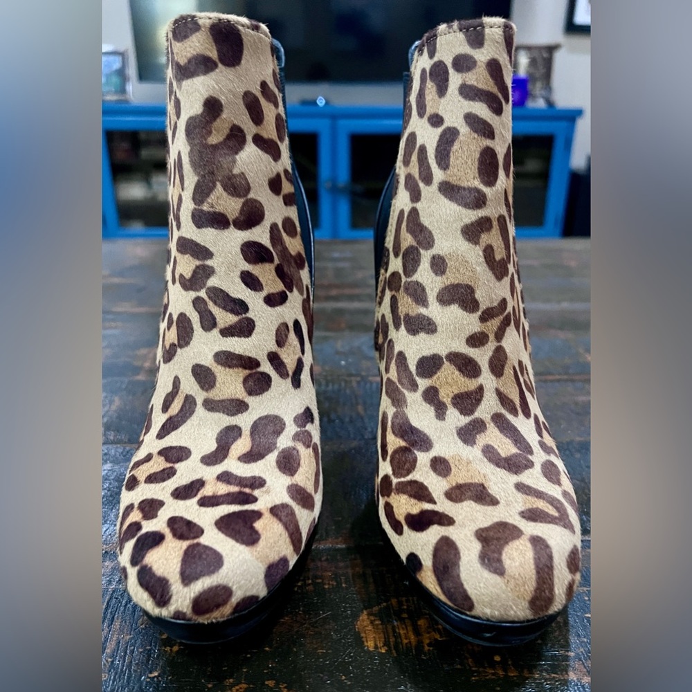 Calvin Klein Collection Leopard Print Ankle Booties - Picture 3 of 10